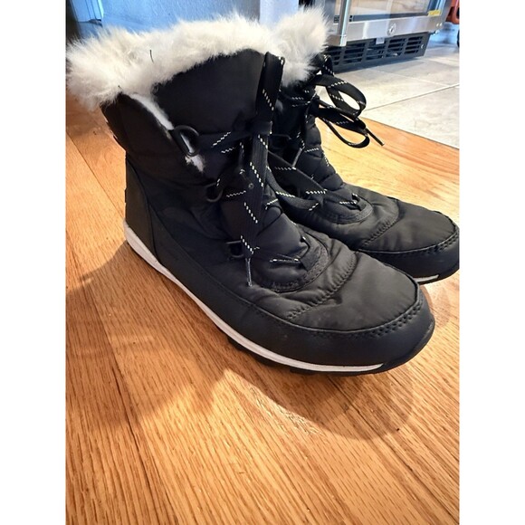 SOREL Women’s Whitney Fur Lined Short Lace Boot warm winter snow black US 10 EUC - Picture 11 of 11